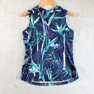 Puma Golf Women‎ S Deep Navy MATTR Paradise Sleeveless Polo Shirt NWT